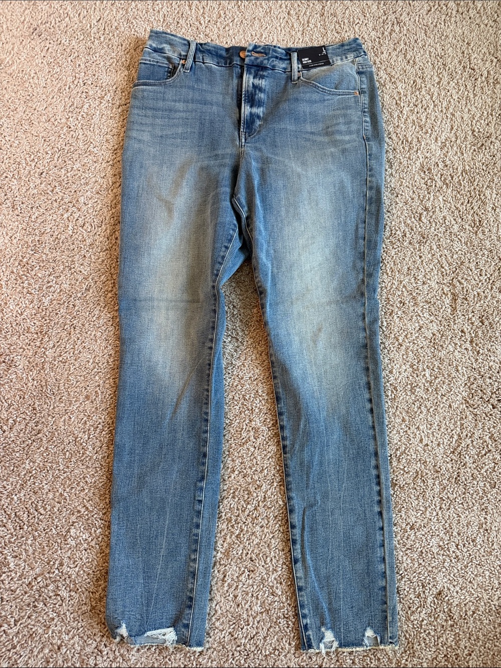 Express Women’s Blue Skinny High Rise Jeans NWT size Large Long
